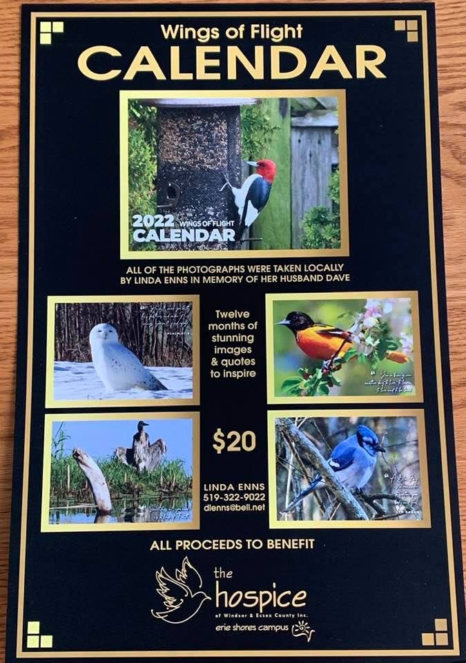 ESH_Foundation's tweet photo. A Leamington woman has turned her hobby into a fundraiser for the Hospice Erie Shores Campus. Linda Enns started taking photos of nature and animals and created her fundraising calendar. CALENDARS AND CARDS ARE AVAILABLE AT CINDY'S and PEANUT NURSERY. https://t.co/8pDiKM8cFY