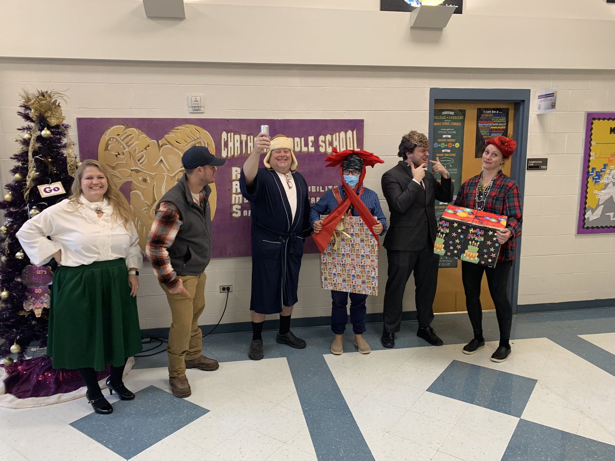 cemorgan22's tweet photo. @ChathamMiddle having some fun with the holiday movie theme https://t.co/qEGNw9C4v0
