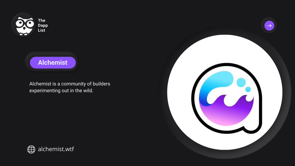 Siyyamarh_'s tweet image. Also we’ve got @_alchemistcoin listed on @thedapplist V2 😇

@_alchemistcoin is a community of builders experimenting out in the wild 😜 

Details: v2.thedapplist.com

#defi ##TraverseToWeb3 #crypto #blockchain #Web3