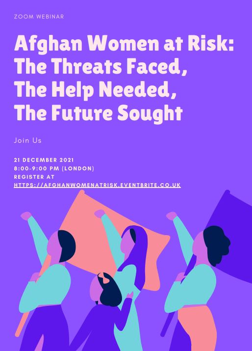 Dec 21: Join a session focusing on the situation of Afghan women at risk, including women judges, lawyers, journalists, activists. Speakers will discuss the risks faced by women in Afghanistan, their needs and the future. Register here: eventbrite.co.uk/e/afghan-women…