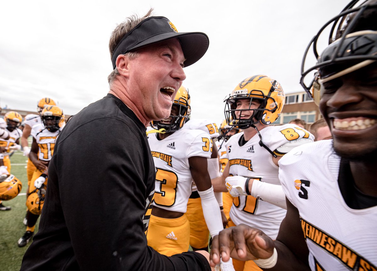 Kennesaw State Football (@kennesawstfb) on Twitter photo Wishing a very happy birthday to our head coach <a href="/BohannonBrian/">Brian Bohannon</a>!!
#GoldStandard | #EAT Wishing a very happy birthday to our head coach <a href="/BohannonBrian/">Brian Bohannon</a>!!
#GoldStandard | #EAT