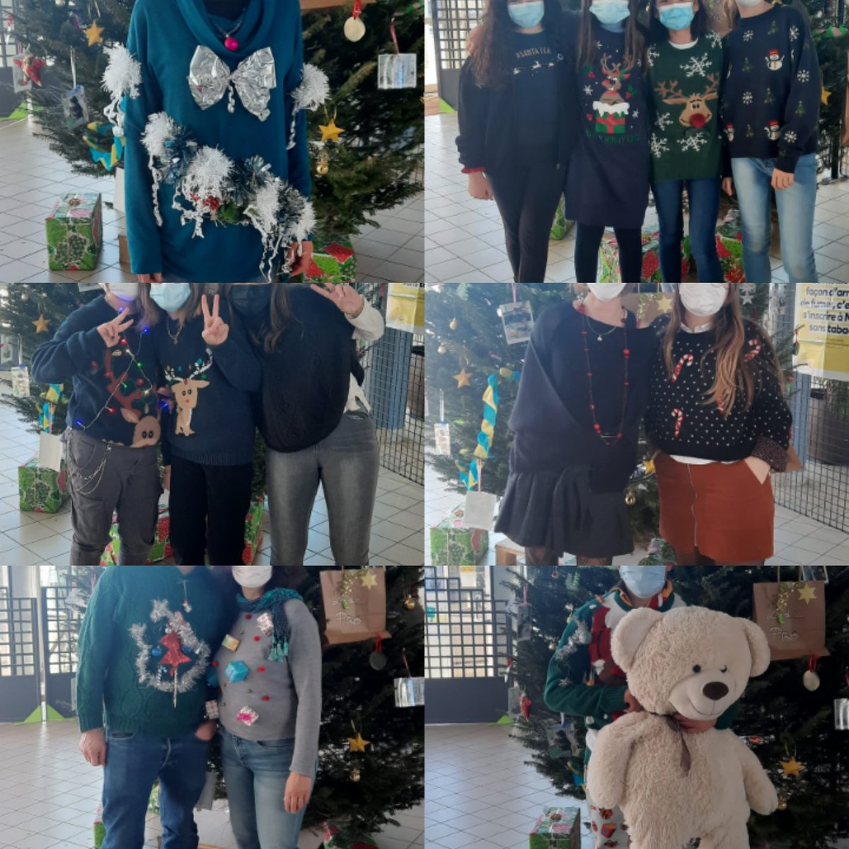 Cite_ADusolier's tweet photo. ✅Flashmob de Noël 👯‍♀️🎶🎅
✅Collecte de jouets pour @save_children #ChristmasJumperDay2021 🧸🎁
✅Journée du pull moche de Noël 🧥🎄🤶
➡️ j-7 à Noël, h-1 aux vacances...on est bien à Alcide !! 
🙏 Merci à tous pour votre participation ! 🔝😍 https://t.co/tTt7VWkAeX