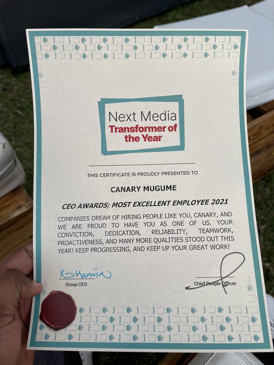 CanaryMugume's tweet photo. I am profoundly honored and exceedingly humbled to be awarded thrice in @nextmediaug’s awards of recognition for excellence and transformative work. https://t.co/2rFAleH19G