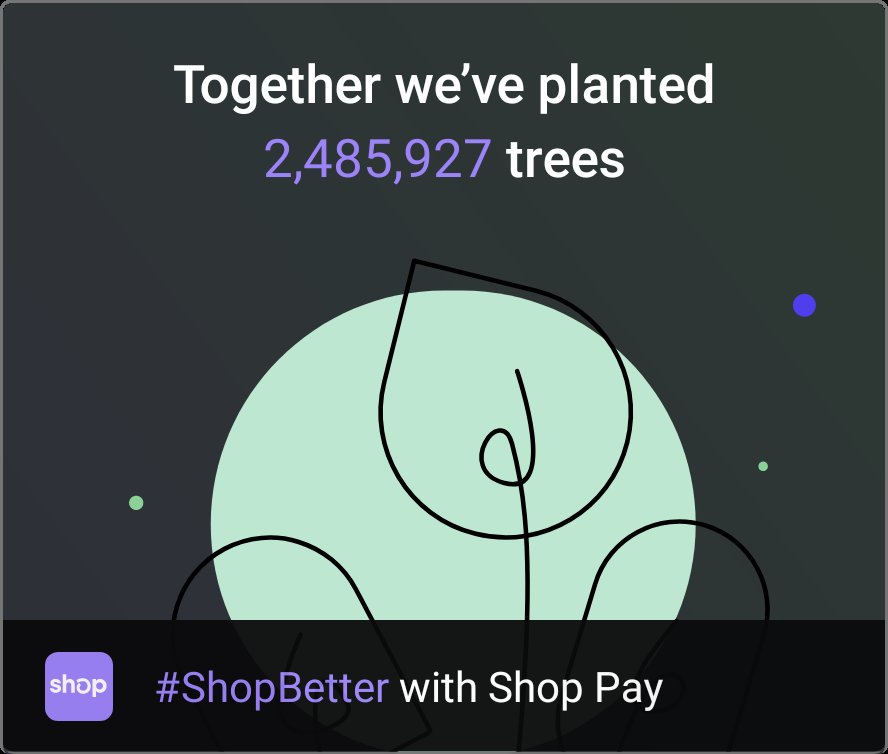 Don’t just shop online! Choose <a href="/Shop/">Shop</a> Pay and help our community plant trees. #ShopBetter
shop.app/carbonoffsetti…