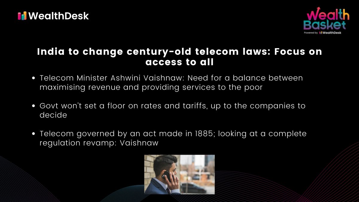WealthDesk's tweet image. India to change century-old telecom laws: Focus on access to all📲📚

5/9🧵

#telecomlaws #india