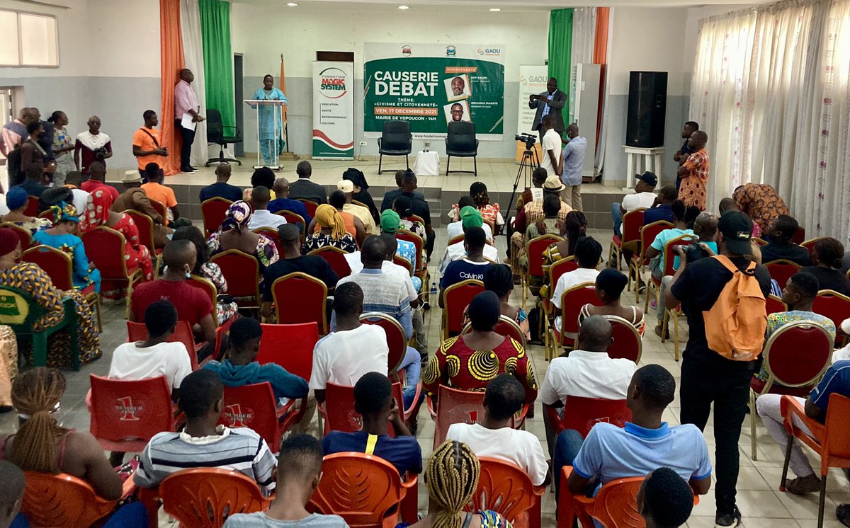 FondationMS's tweet photo. C’est l’heure de parler de « civisme et citoyenneté » avec les populations de yopougon. #CauserieDebat https://t.co/pftac1IJvX