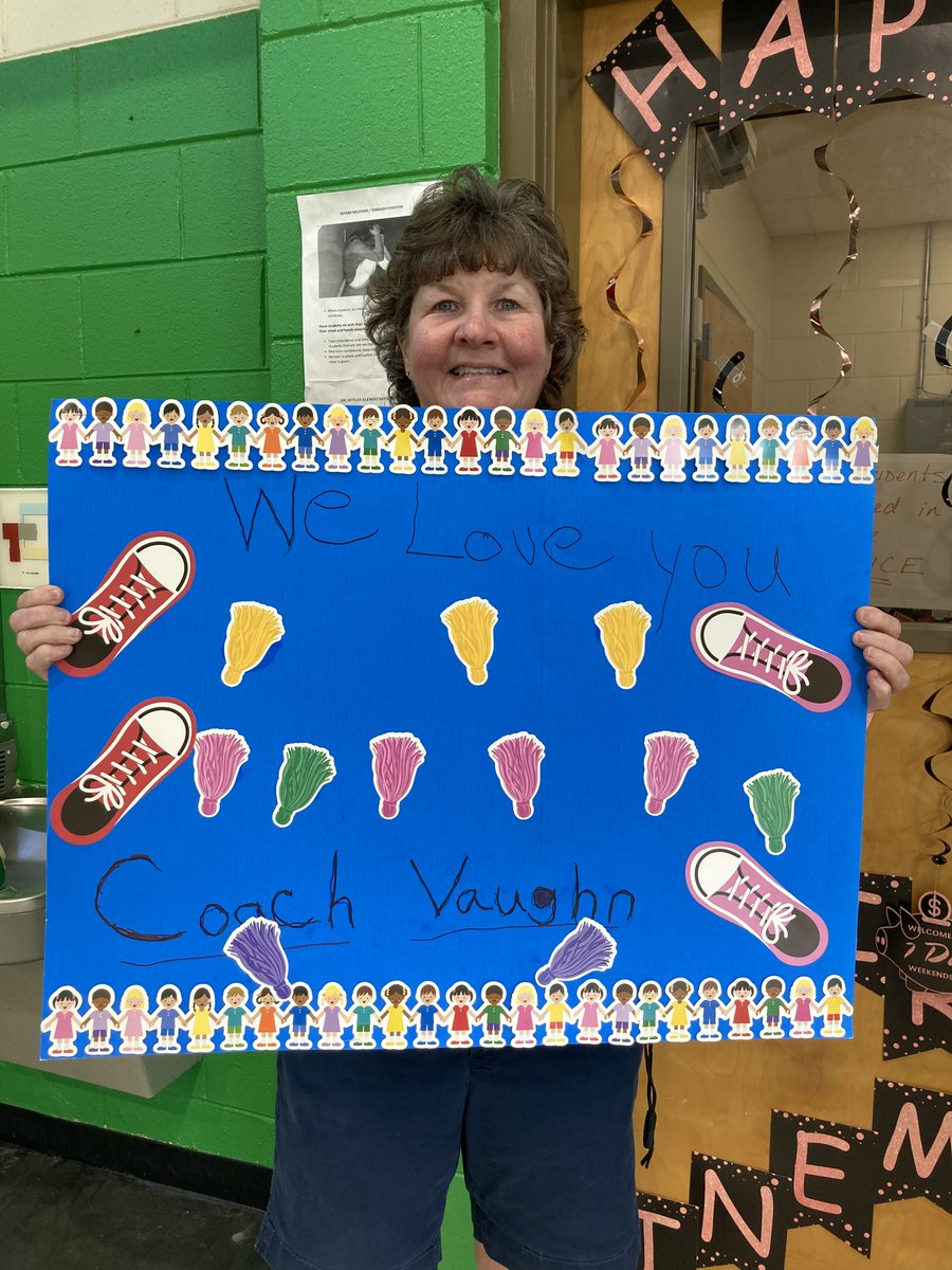 Our beloved PE teacher, Coach Vaughn, is retiring today after 31 years of teaching. Thank you for your dedication to the students, and for being such a valuable co-worker. We're going to miss you SO much, but we hope you enjoy your retirement! You've earned it! ❤️🎉👏