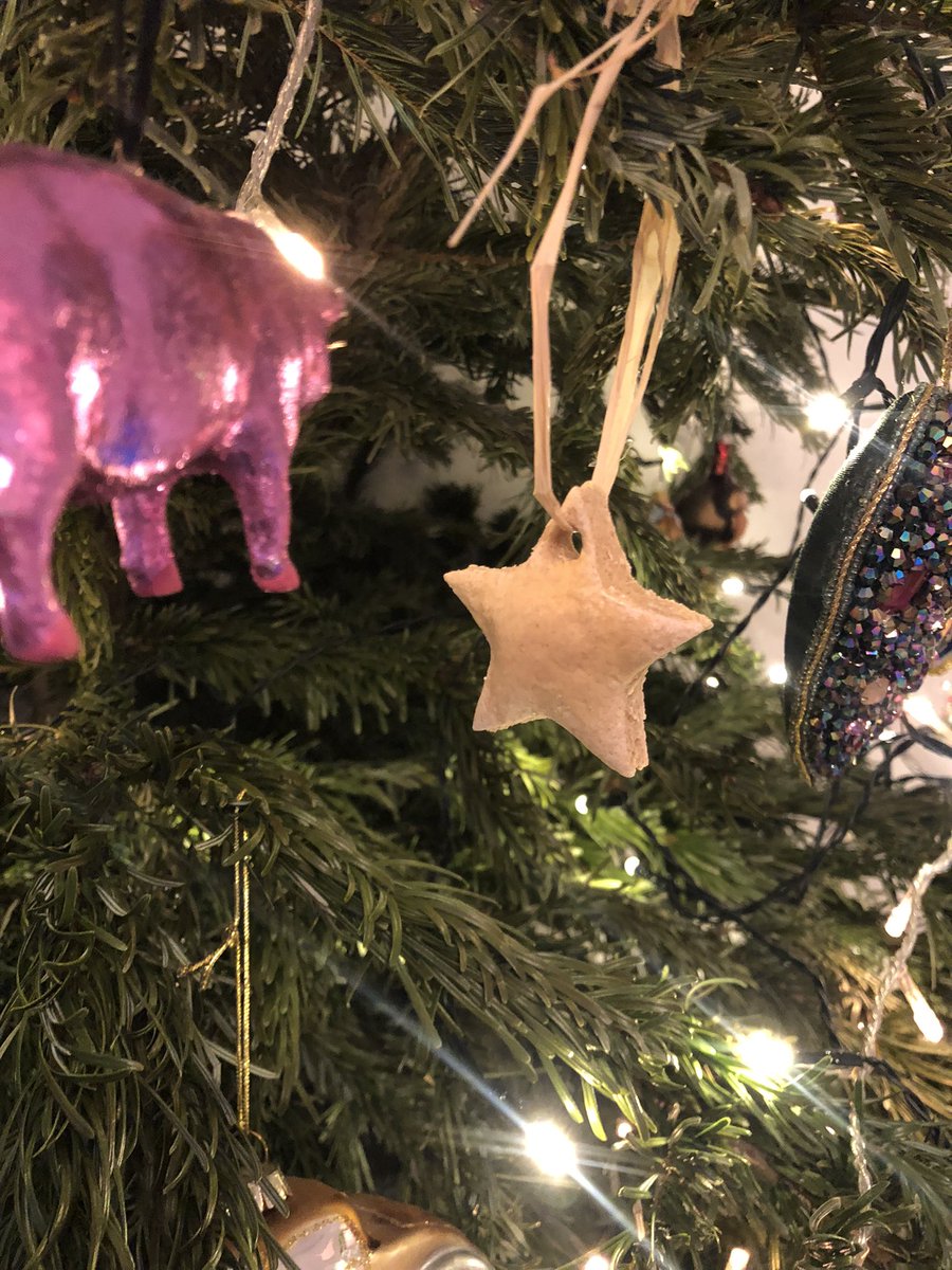 zoedoano's tweet photo. Today my little boy brought this  star home (he made it at nursery) ….. I feel like  this saltdough gift means I am now officially a mum … and it’s my prize decoration …. https://t.co/L8JlGNqCvl