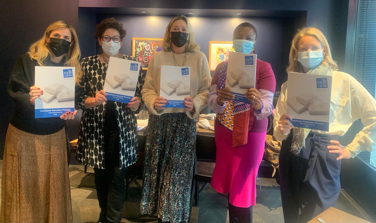 sapocycle's tweet photo. Amazing collaboration with @Roche as part of their micro-secondment programme. 
We developed together the handbook that will enable us to start our social franchising in other countries. 
We are very thankful to this wonderful team.
#sustainable #reproduce #scalingup https://t.co/ecnd7SZw43