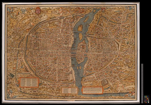 Plan of Paris by Olivier Truschet & Germain Hoyau, circa 1550. 📷Basel University Library.