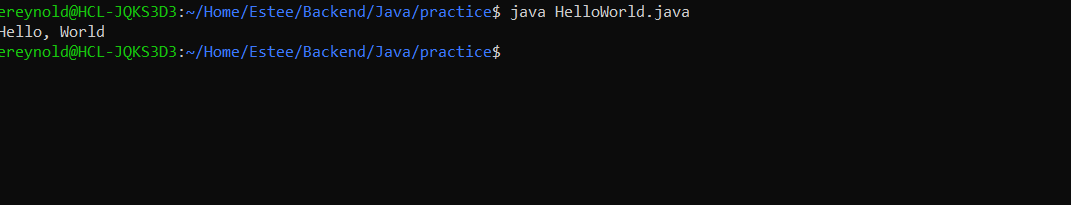 vtinterocc's tweet photo. #100DaysOfCode after about 3 hours of Bash work, I got my first hello world working in Java. Guess I'm a Java Dev now! https://t.co/E0M8xsx7YA