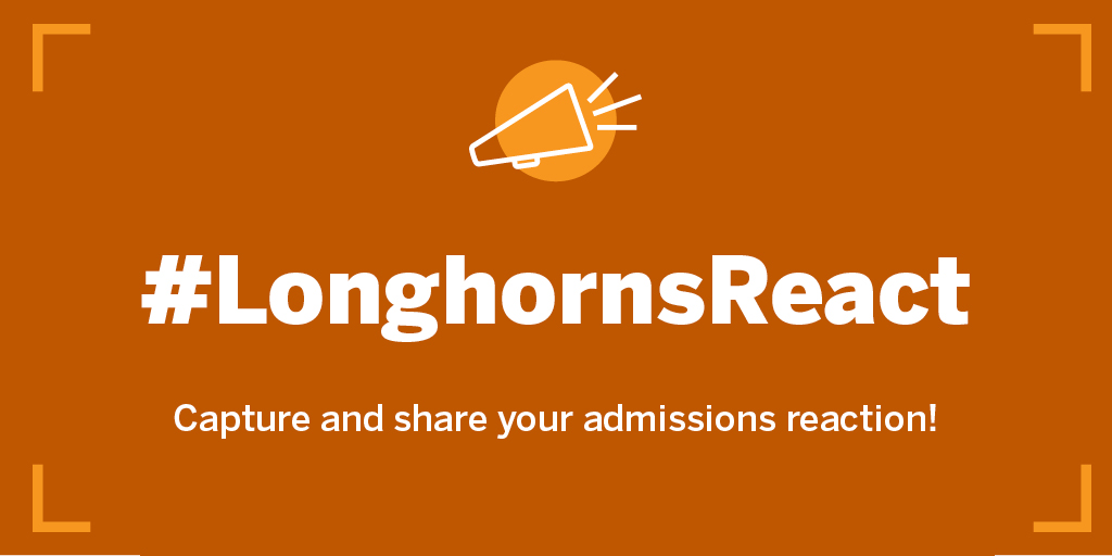 BeALonghorn's tweet photo. #LonghornsReact — We want to see how you react when you become a Longhorn! Record your excitement and send it to us via a DM or share using the hashtag above to be featured in our Longhorns React reels series.🤘🎉

#UT26 #GoneToTexas #BeALonghorn https://t.co/MVCR9hHNU1