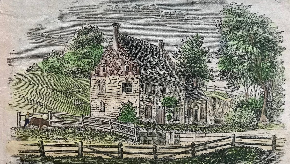 OSHBklyn's tweet photo. It's #FlashbackFriday! This week, take a look at an engraving of "The Old Dutch House" published by the Boston periodical Gleason's Pictorial Drawing Room Companion in March 1853.
#History #HistoricHouseMuseum #HistoricSites #DutchColonial #Brooklyn #NYC #ParkSlope #Gowanus https://t.co/s9hBZnT1Ob