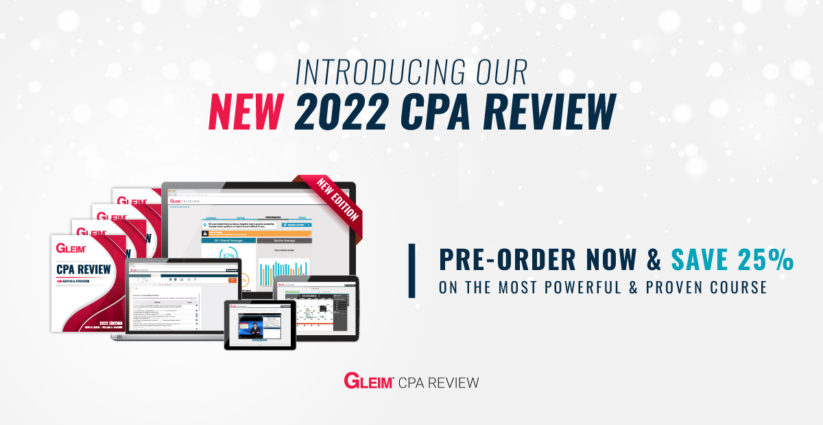 The new 2022 CPA Review is now available for preorder! 
Start your new year with everything you need to earn your CPA. 

Save 25% now and study with the most powerful &amp; proven CPA review. 
👉 bit.ly/3caYhnb 

#careergoals #cpaexam