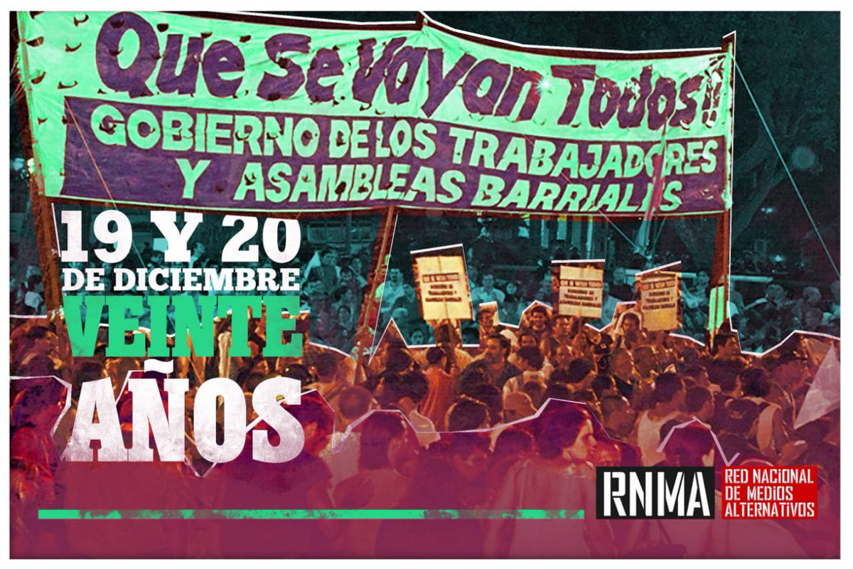 #19y20DeDiciembre #20años

#HOY  ¡Lucha y organización!

A la crisis se le respondió con organización: asambleas populares, trabajadorxs organizadxs, motoqueros en lucha. Son innumerables las experiencias organizativas que se gestaron luego del estallido social.