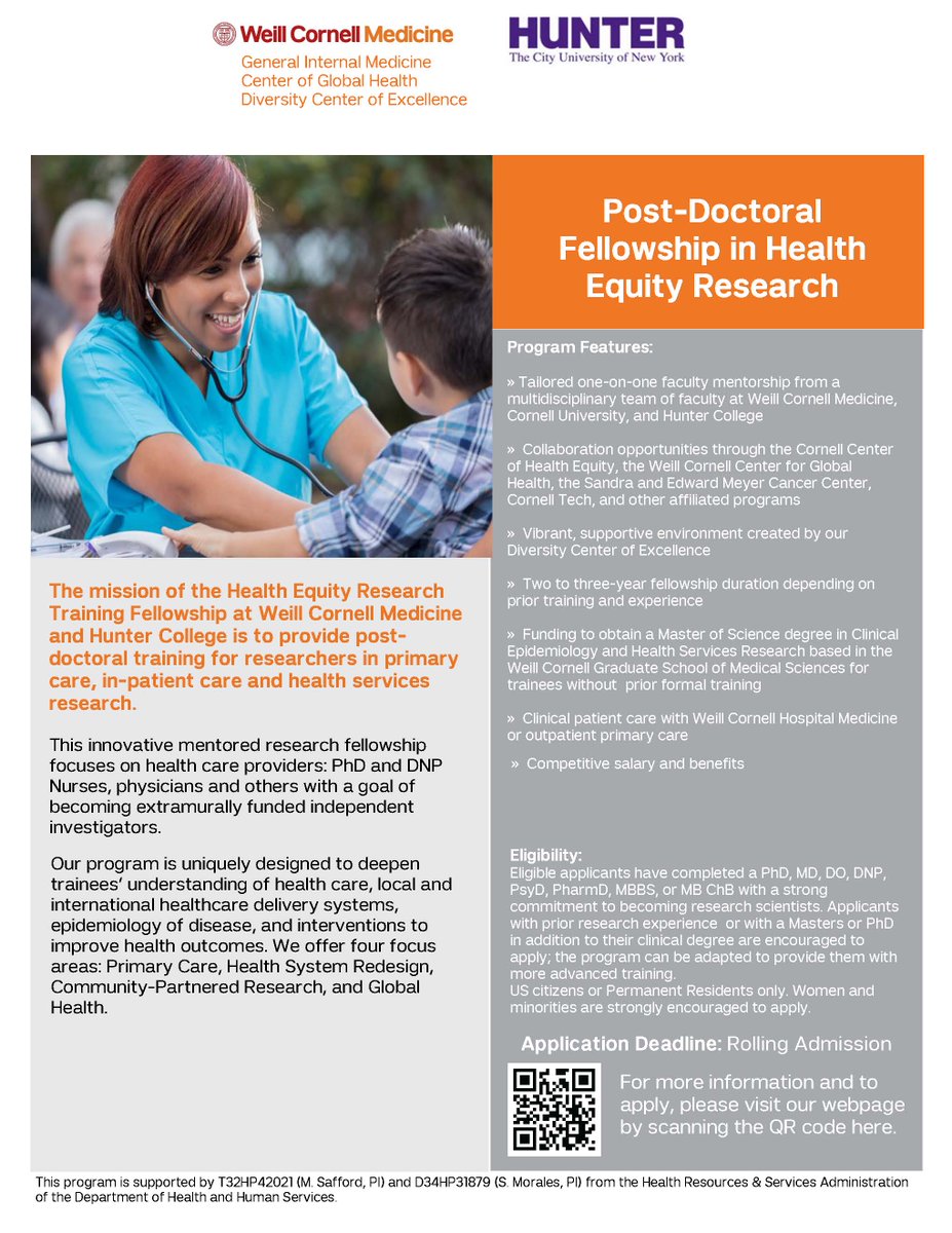 Susana Morales MD (@susanamoralesm8) on Twitter photo Please RT! Diverse MDs & PHDs -apply to our <a href="/WCMDiversityCtr/">WCM Diversity Center of Excellence</a> <a href="/WCMGIM/">General Internal Medicine</a> <a href="/Hunter_College/">Hunter College</a> Health Equity Research Fellowship!! <a href="/NMA_MCMS/">Manhattan Central Medical Society</a> <a href="/NHMAmd/">National Hispanic Medical Association</a> <a href="/NHMACYP/">NHMA Council of Young Physicians</a> <a href="/natlblackhealth/">natlblackhealth</a> <a href="/NationalMedAssn/">National Medical Association</a> <a href="/BlackInTheIvory/">Black In The Ivory</a> <a href="/LLN_USA/">Latino Leaders Network</a> <a href="/SNMA/">Student National Medical Association, Inc (SNMA)</a> <a href="/LmsaNational/">LMSA National</a> Please RT! Diverse MDs & PHDs -apply to our <a href="/WCMDiversityCtr/">WCM Diversity Center of Excellence</a> <a href="/WCMGIM/">General Internal Medicine</a> <a href="/Hunter_College/">Hunter College</a> Health Equity Research Fellowship!! <a href="/NMA_MCMS/">Manhattan Central Medical Society</a> <a href="/NHMAmd/">National Hispanic Medical Association</a> <a href="/NHMACYP/">NHMA Council of Young Physicians</a> <a href="/natlblackhealth/">natlblackhealth</a> <a href="/NationalMedAssn/">National Medical Association</a> <a href="/BlackInTheIvory/">Black In The Ivory</a> <a href="/LLN_USA/">Latino Leaders Network</a> <a href="/SNMA/">Student National Medical Association, Inc (SNMA)</a> <a href="/LmsaNational/">LMSA National</a>