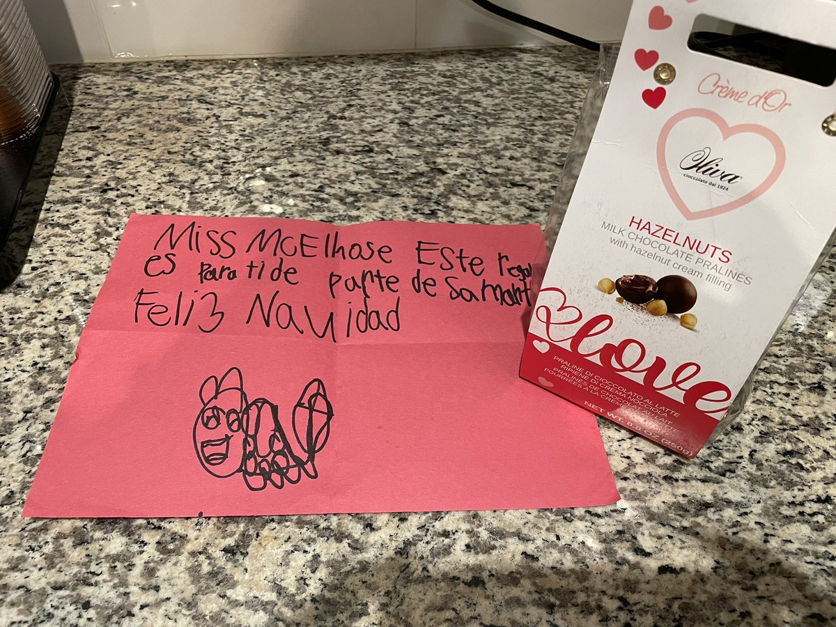 What a wonderful Christmas gift from sweet Samantha! The best part is that she wrote her card in Spanish ❤️ #jwreason