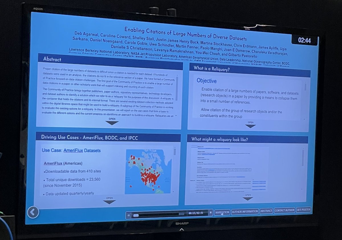 ShelleyStall's tweet photo. Having challenges with citing large number of Diverse Datasets? @debagarwal gives an overview of current work happening! #AGU21 #DataHelpDesk #DataFAIR @tenorclef530 @libcce https://t.co/xdpoaePGUX