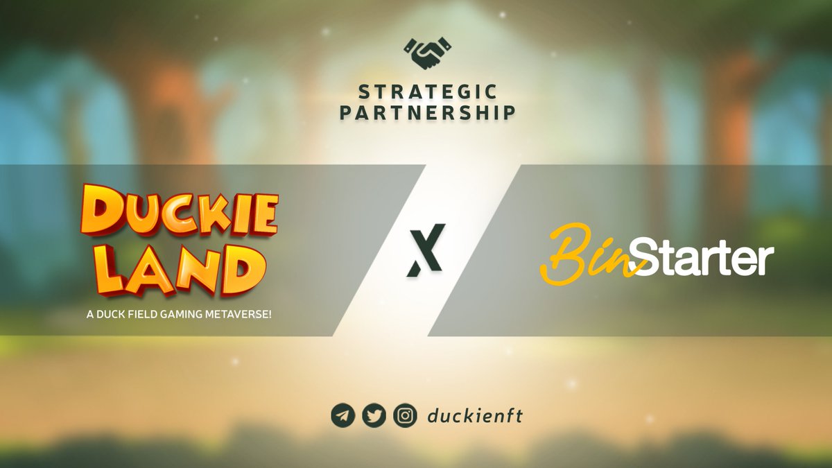 duckienft's tweet photo. 📢 Strategic Partnership Announcement 📢

🤝 Duckie Land is excited to announce a strategic partnership with @BinStarterio 

🏢 A Decentralized Insurance IDO Protocol that’s designed to examine projects and to protect investors.

Read : https://t.co/59Ngc7GEg1

#IDO #Launchpad https://t.co/5lJpZSK0Tc