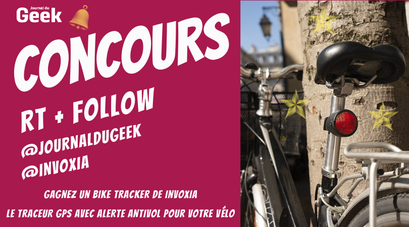 JournalDuGeek's tweet photo. 🎁#CONCOURS de Noël 🎁
Tentez de gagner un BIKE TRACKER de @invoxia, le traceur GPS avec alerte antivol pour votre vélo ! 
👉Pour participer : RT &amp; Follow @journaldugeek + @invoxia
👉Plus d'infos : https://t.co/OdaQRBXLb5
🍀Bonne chance à tous ! https://t.co/iaz5DZlkg7