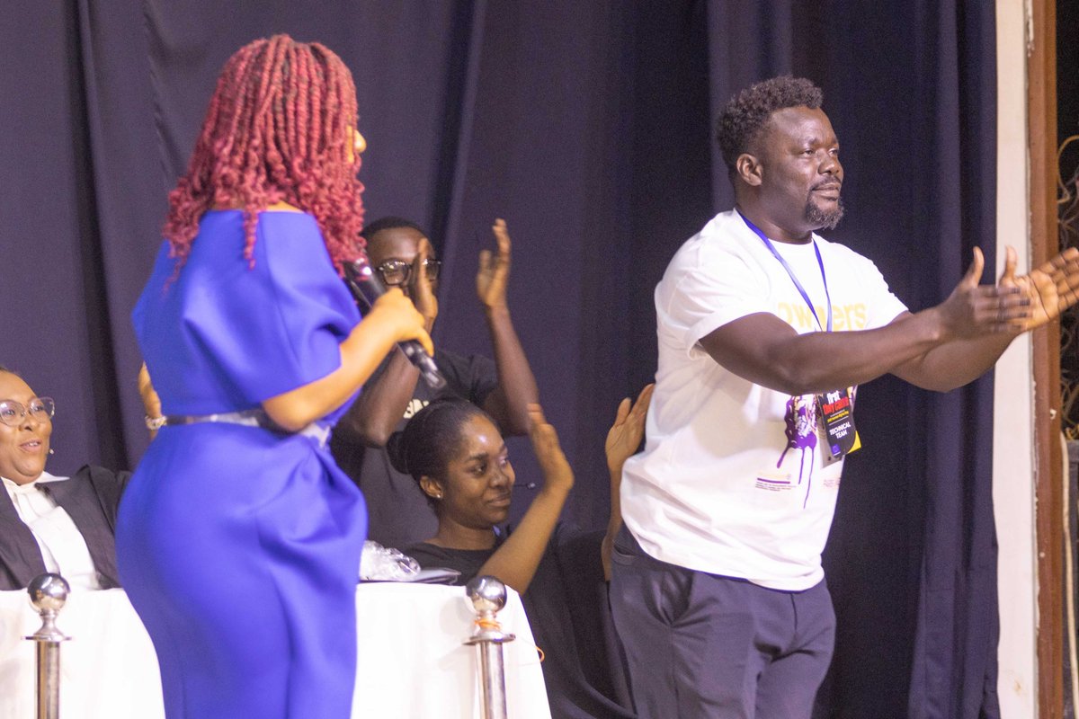 Raconteurprod's tweet photo. Moments with @KennethUphopho, Director of our recent stage play, FIRST THEY CAME, by @raconteurprod which held in Abuja at the National Center for Women Development for the Human Rights Day 2021. Many thanks to @EUinNigeria for making this play possible &amp; to all attendees. https://t.co/SRdgIXv6Io