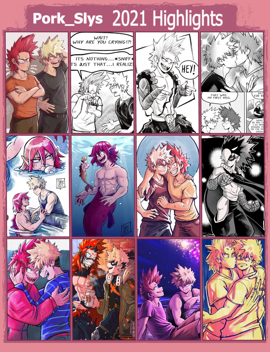 KRBK - I'm so happy to have spent another year drawing kiribaku. ❤️ I am grateful to all the artists, writers and members of this fandom who inspire me. 💖✨✨ 