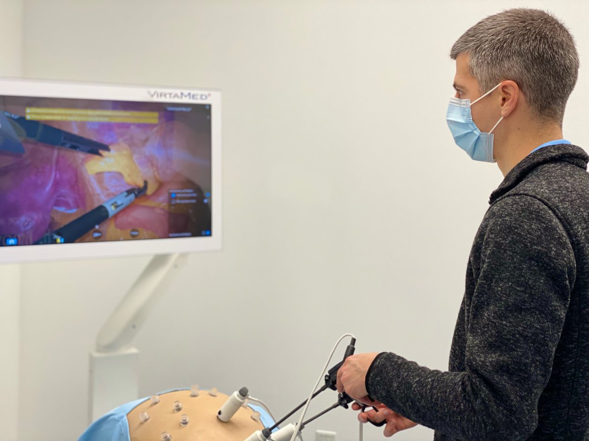 Department of Surgery | University at Buffalo (@ubsurgery) on Twitter photo Our very own pediatric surgeon Dr. Ben Ham familiarizes himself with the VirtaMed LaparoS simulator.  We are thrilled to be conducting research with this very powerful teaching tool! Our very own pediatric surgeon Dr. Ben Ham familiarizes himself with the VirtaMed LaparoS simulator.  We are thrilled to be conducting research with this very powerful teaching tool!