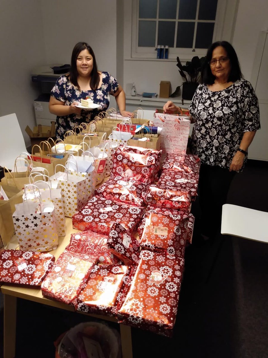BluebirdWestmin's tweet photo. Christmas gifts for the care assistants, prepared and organised by the dynamic wrapping duo, Karishma &amp; Nina!

#careatchristmas #care #healthcaresuperheroes #westminster #cityoflondon #london #bluebirdcare https://t.co/CsR1Q9bxjy