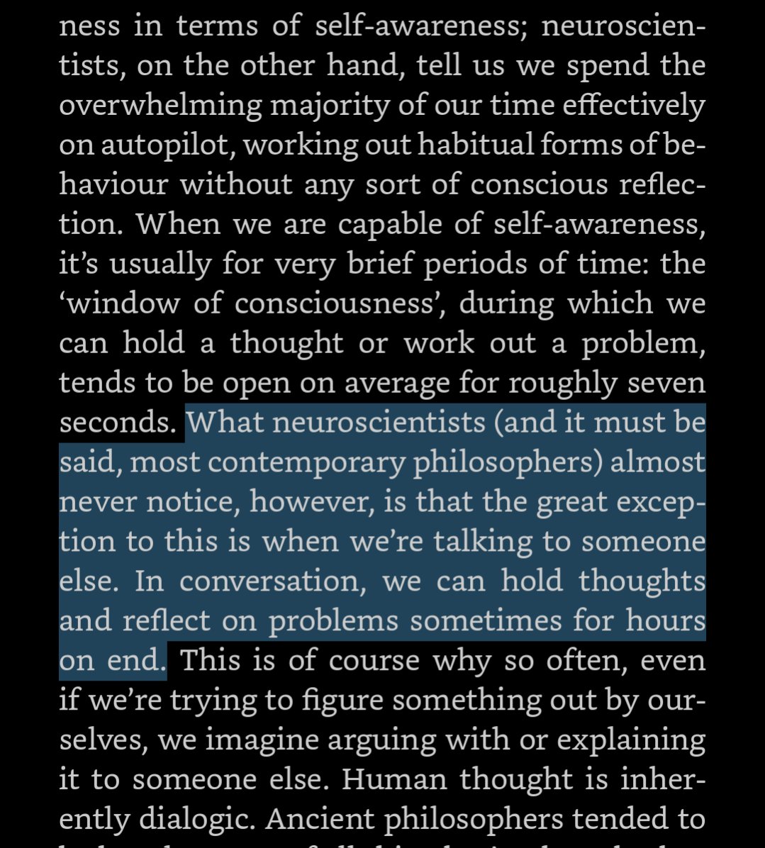 vtijms's tweet image. It's not just that I think @davidwengrow is correct in this assessment, but it has implications outside of anthropology and archeology, too. We'll get a much better neuroscience of reasoning if we take the social view seriously. And moreover...
