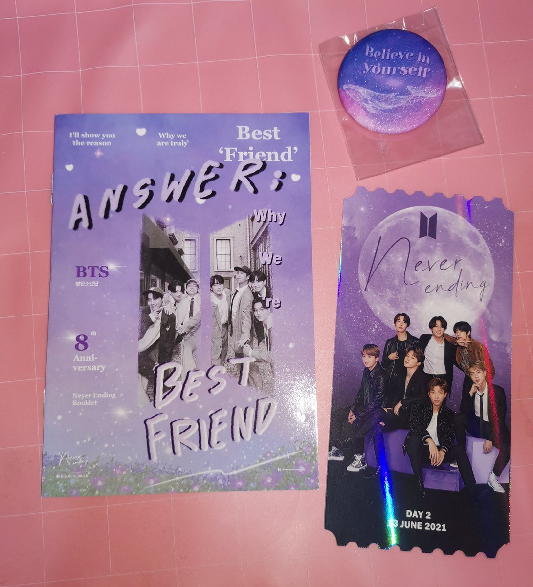 Gtl_LCaMy's tweet image. ได้รับของที่ระลึกแล้วค่า สวยมากๆเลย💜#NeverEndingexhibition_inBKK