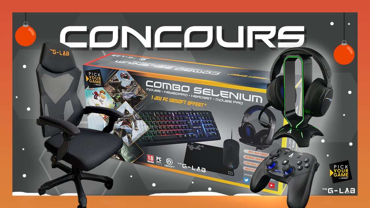 🎁 #CONCOURS 🎁
 
Pour fêter Noël avec vous, The G-Lab et Ubisoft vous offrent la chance de gagner un Setup complet ! 😍
 
🎫Pour participer : 
✅ RT 
✅ Follow <a href="/TheGLabFrance/">The G-Lab 🇫🇷</a> et <a href="/UbisoftFR/">Ubisoft FR 🇫🇷</a>  
 
🏁 TAS le 21/12 
 
Joyeuses fêtes et bonne chance à tous-tes ! 🧪