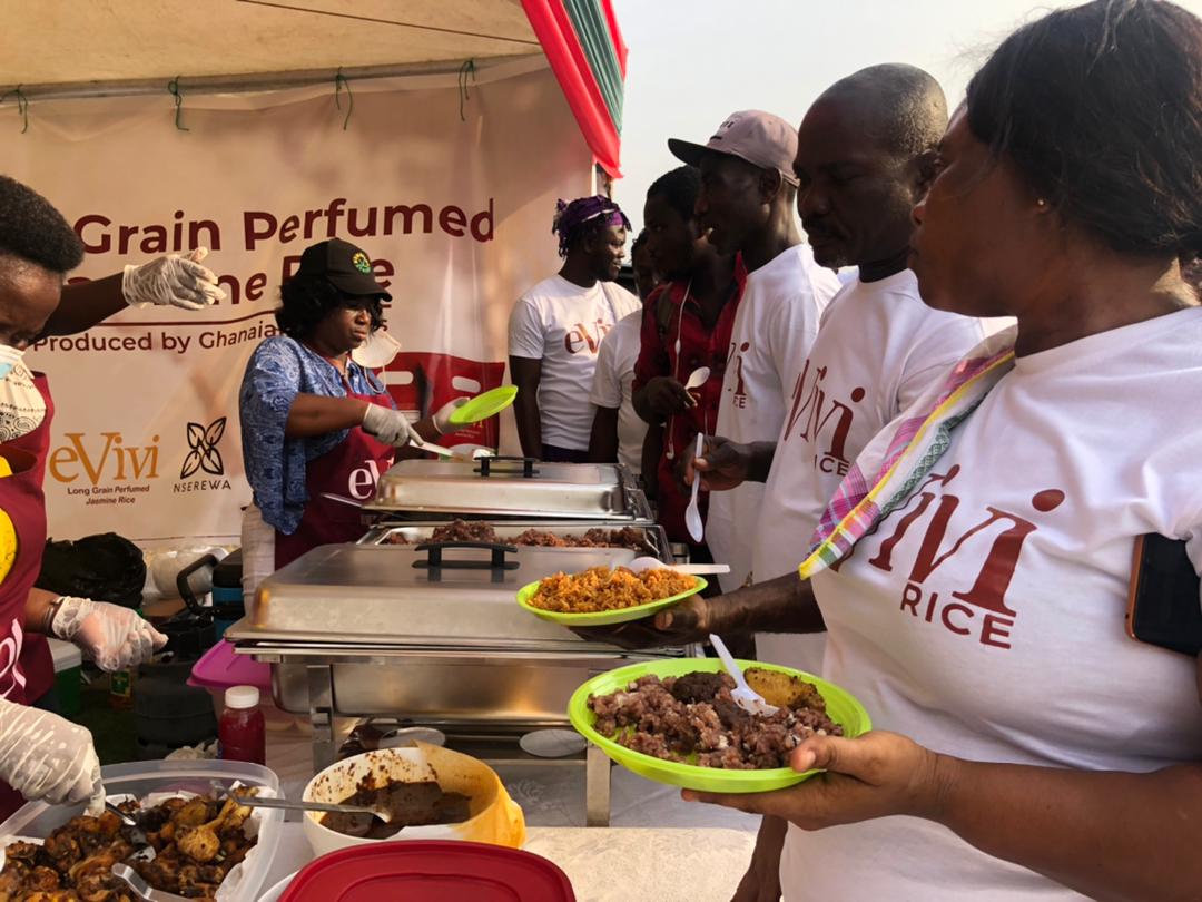 EviviRice's tweet photo. The launch of #EviviRice is underway at the Accra Mall roundabout lawns.

Come and sample delicious rice dishes, drinks, grills, good music and grab your #Evivi rice for Christmas and beyond. https://t.co/d0nNCTJ5zK