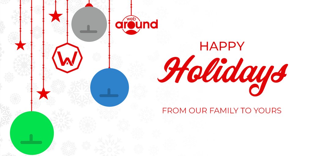 Happy Holidays from everyone at The Webaround!🎄

We are so grateful for you all and we hope your holidays will be filled with joy and laughter through the New Year!