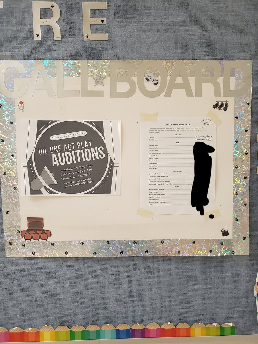 Cast list for <a href="/CHSLoboTheatre/">Chavez Lobo Theatre 🎭</a> 's one act play is up! 💕🎭 initial by your name