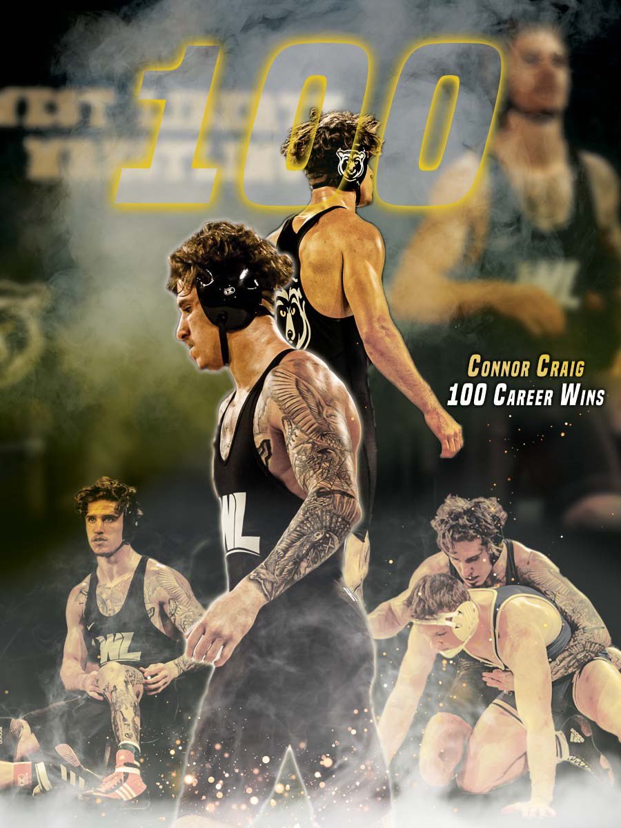 184 : #2 / #2 Connor Craig dominates with the Tech Fall! That is his 100th career win! 🔥 Congrats Connor! #ClimbTheHill 
Team Score : #4 West Lib -  42  #22 Fairmont State - 0
