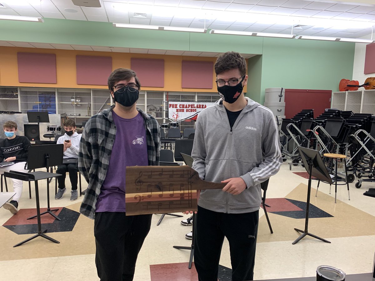 Unbelievable! Today we had charcuterie food Friday in #APmusictheory. These amazing ⁦<a href="/FCASD/">Fox Chapel Area School District</a>⁩ students gifted me a charcuterie board that they made complete with their own 4-part composition. Our tech ed teachers rock. ❤️ ⁦<a href="/FCMusicDept/">FC Music Department</a>⁩ kids. Thanks Vasi and Dino!