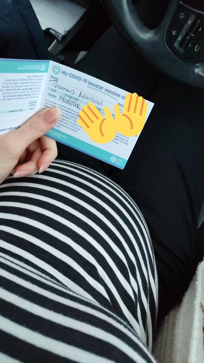 We are finally boosted!🤰🏼Huge thanks to amazing staff @ Splott MVC who led me straight through when I told them I was pregnant and not able to stand for the time it would have taken in the Q (apologies to those
I skipped ahead of, but thank you too!!) <a href="/CV_UHB/">Cardiff and Vale University Health Board</a> @PregnantScrewed