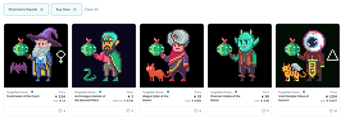 Cluny_the_Rat's tweet photo. Decided to check up on peyote wielding wizards while on OpenSea - only five total listed for sale currently! People like to HODL their peyote I guess ๐คท#forgottenrunes #wizardcult @forgottenrunes #wizardsfollowwizards https://t.co/mP5jNylgGn