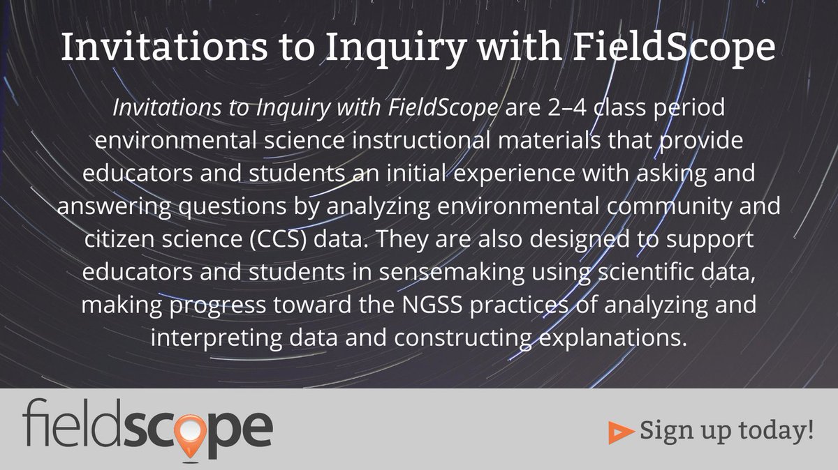 BSCSorg's tweet photo. Calling Professional Development Providers! We’re offering FREE professional learning for PD Facilitators with our new Invitations to Inquiry with @BSCS_FieldScope lesson materials. Learn more here: https://t.co/ULk8Bfkrq7 #NGSSed #STEMed #citizenscience #communityscience https://t.co/ewUjqoPwLW