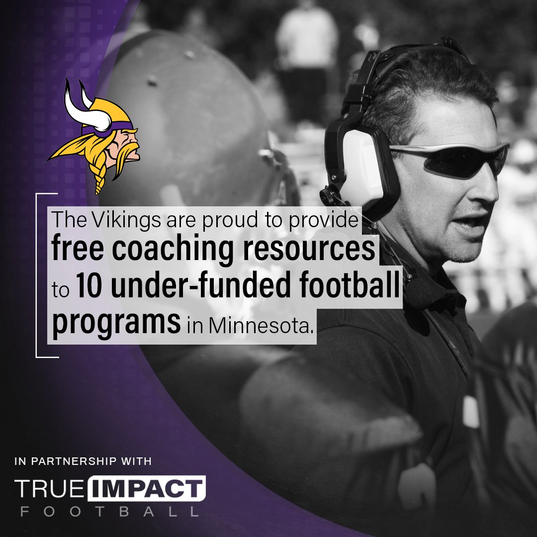 Super excited to team up with the Vikings -- supporting 10 under-served schools in Minnesota with resources for their football coaches! 🏈🔥
#leveltheplayingfield
#football