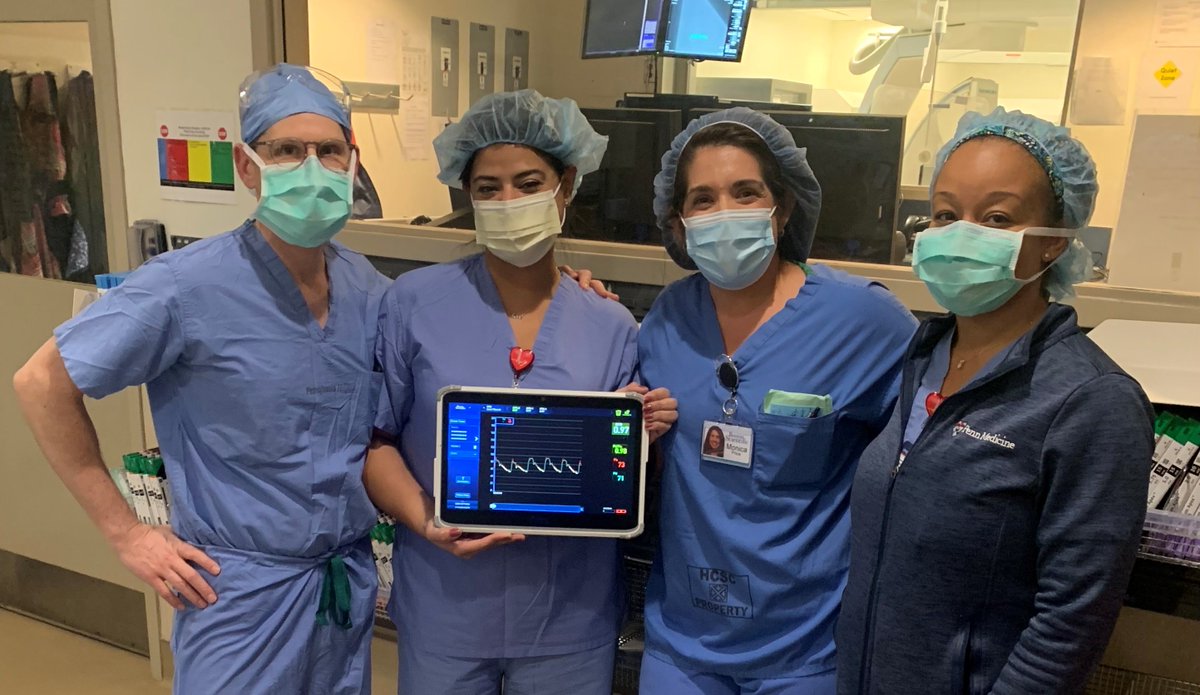 BSCCardiology's tweet photo. Congrats to Dr. Kevin Steinberg and his team at Pennsylvania Hospital (@PennMedicine) - the first in Philadelphia to utilize the AVVIGO Guidance System while performing a DFR with the COMET II pressure wire. Thank you for your commitment to innovation! #CardioTwitter https://t.co/HdGEbcmNj4
