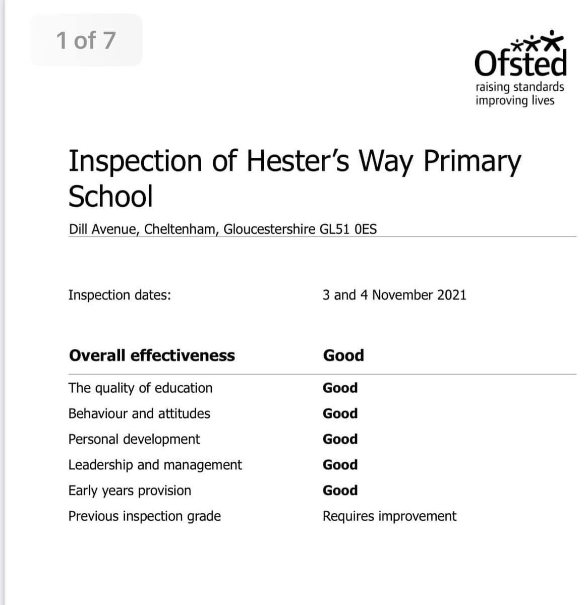HestersWaySch's tweet photo. Officially rated good by Ofsted. https://t.co/EDiP6bXdG8