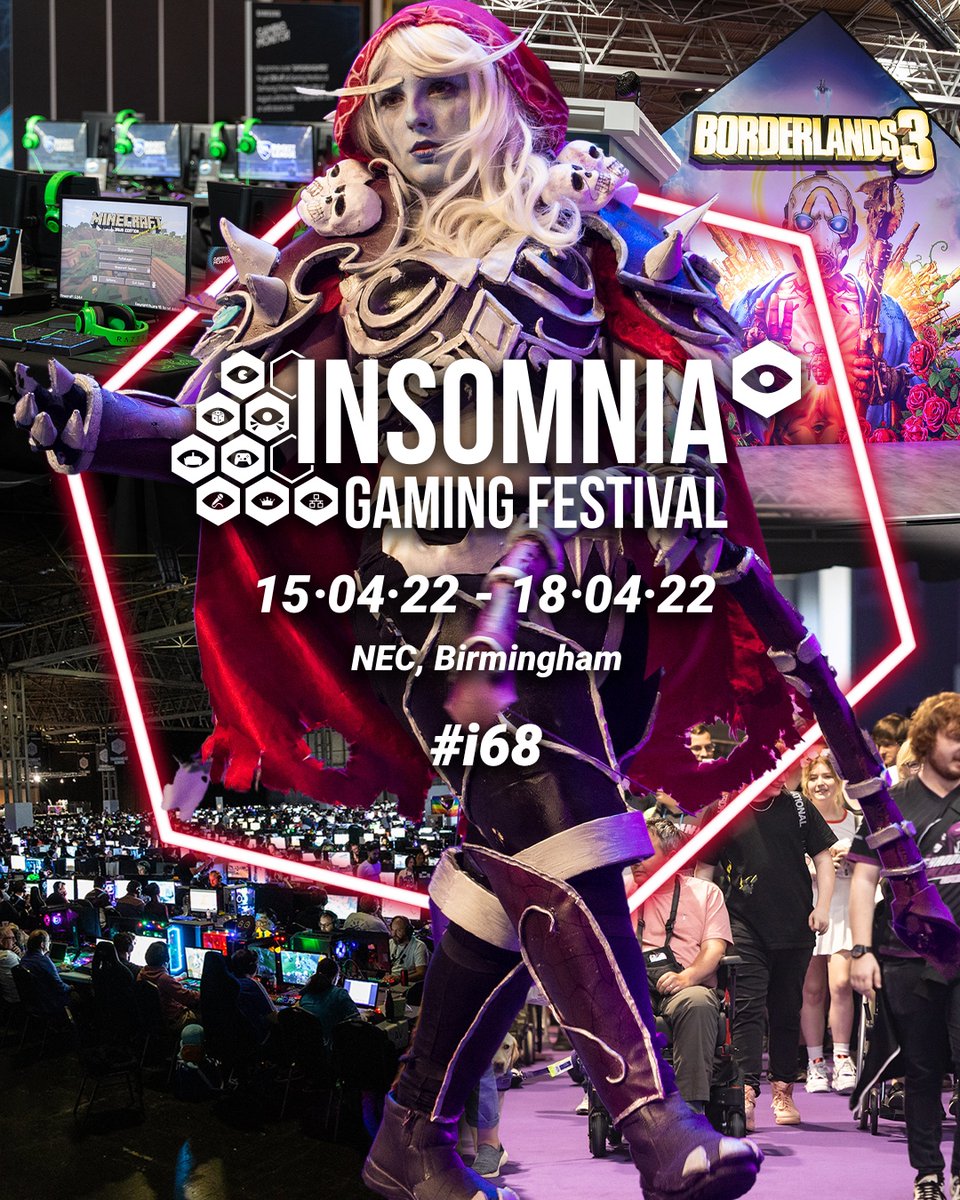 IGFestUK's tweet photo. Insomnia Gaming Festival is coming home!
📅 15th-18th April 2022
📌 NEC, Birmingham
🎫 Tickets on sale Monday at midday!
See you there!
#i68 https://t.co/ftC1eLONXe