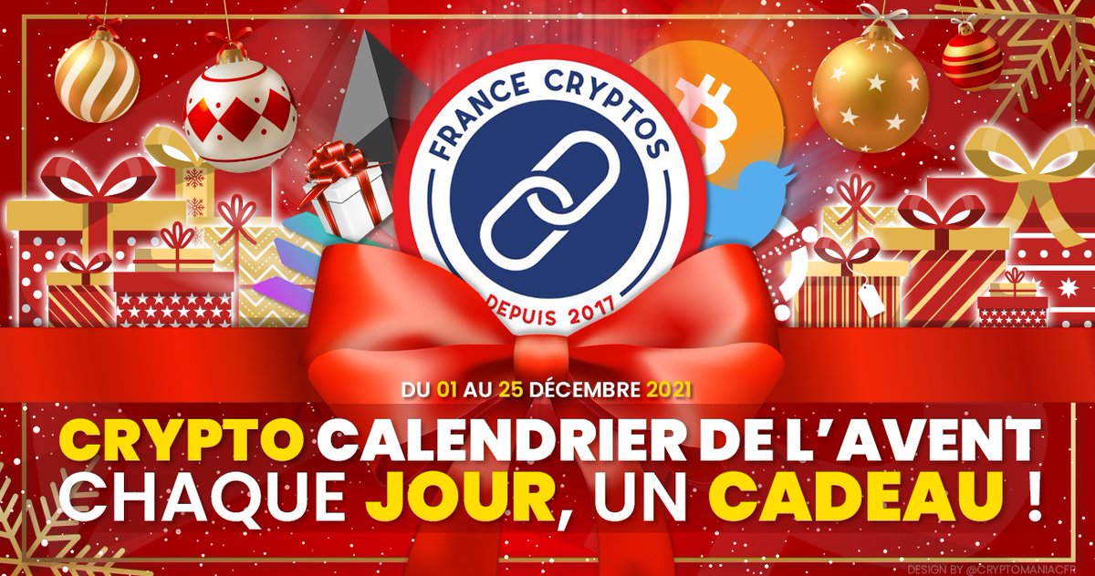Le #CRYPTOCALENDRIER touche déjà à sa fin... 🎄

Et si pour l'occasion, France Cryptos marquait le coup en vous faisant gagner un lot d'une valeur max de 2500€ ? Que rêveriez-vous de gagner ?  

❤️ &amp; RT et vous pourriez peut-être avoir une bonne surprise..

#Concours 🍀 #Noël 🎁