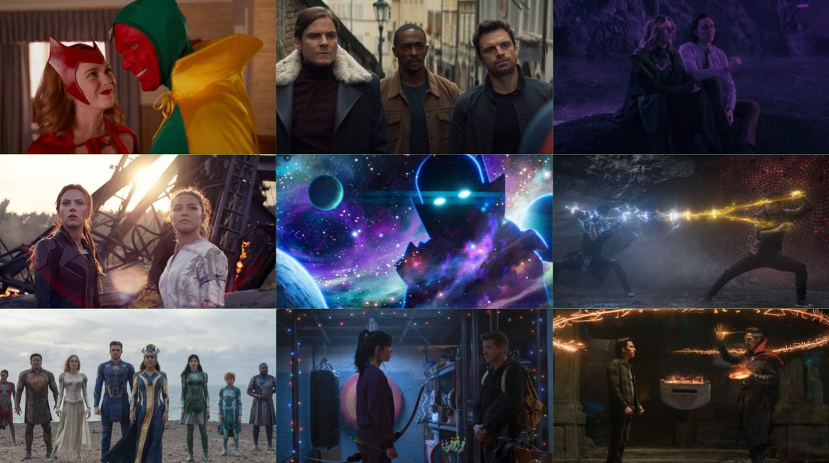 Mjoseph492's tweet photo. 2021 MCU came THROUGH!

Like, how did they do this?!

• WANDAVISION

• THE FALCON AND THE WINTER SOLDIER

• LOKI

• BLACK WIDOW

• WHAT IF…?

• SHANG-CHI AND THE LEGEND OF THE 10 RINGS

• ETERNALS

• HAWKEYE

• SPIDER-MAN: NO WAY HOME

#MCU #MarvelStudios #DisneyPlus https://t.co/1PzlciYJLY