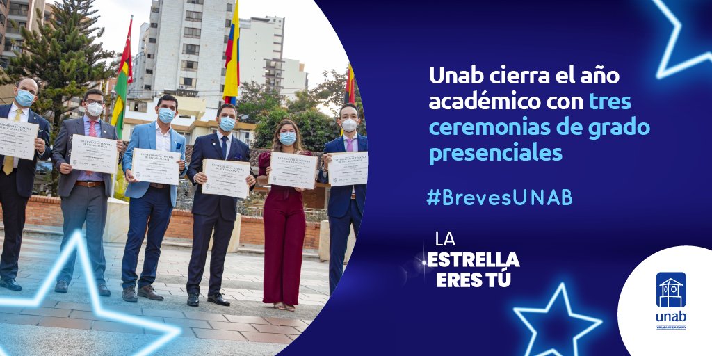 unab_online's tweet photo. #BrevesUNAB | ¡Es momento de volver tu sueño realidad! 👩🎓⭐👨🎓 Este martes, 21 de diciembre, tenemos una cita especial: nuestra ceremonia de #GradosUNAB 🤩. Conoce los protocolos de ingreso a este evento aquí: https://t.co/Ss7cGmNcky https://t.co/aZtyD638Nt