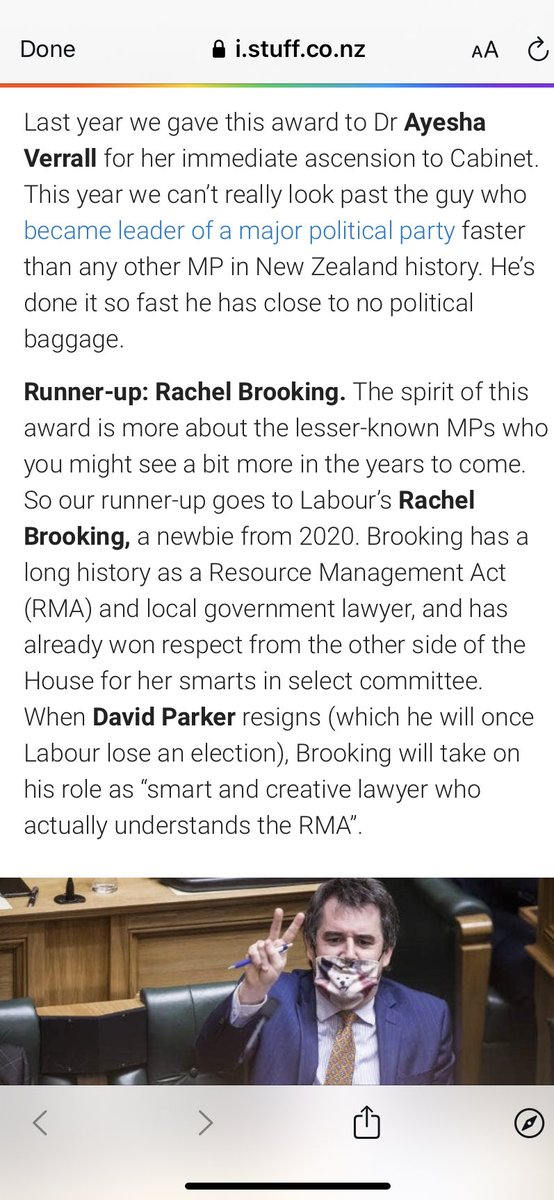 Rachel Brooking (she/her) (@brookingrachel) on Twitter photo Thanks <a href="/NZStuffPolitics/">Stuff.co.nz Politics</a> 4 the acknowledgment. I ❤️ working on RMA reform, 🏡🏙, & covid orders.
But for my part ‘Chris of the year’ has 2 go 2 my enabling husband <a href="/drkiwicj/">Prof. Chris Jackson</a> keeping things going in Dunedin while I’m away 1/2 time & caring 4 patients - a super ⭐️ Thanks <a href="/NZStuffPolitics/">Stuff.co.nz Politics</a> 4 the acknowledgment. I ❤️ working on RMA reform, 🏡🏙, & covid orders.
But for my part ‘Chris of the year’ has 2 go 2 my enabling husband <a href="/drkiwicj/">Prof. Chris Jackson</a> keeping things going in Dunedin while I’m away 1/2 time & caring 4 patients - a super ⭐️