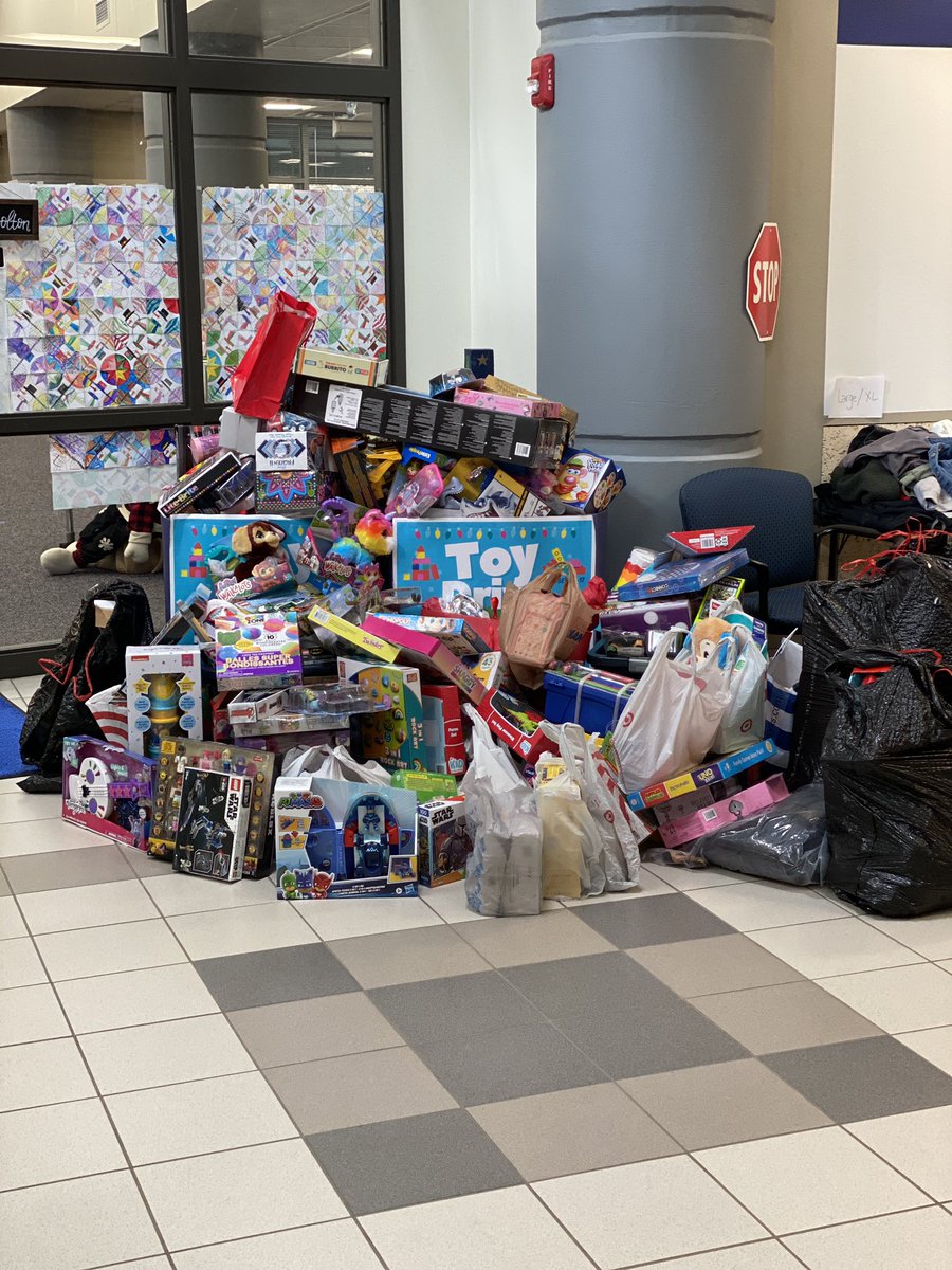 On our way to recess today, <a href="/karlie_jensen/">Karlie Jensen</a> and I stopped to take a look at all of the donations and WOW!!! Our Walker Stars sure know how to donate and love BIG! Way to go, stars!! 💙 #walkeratwork #mymisd
