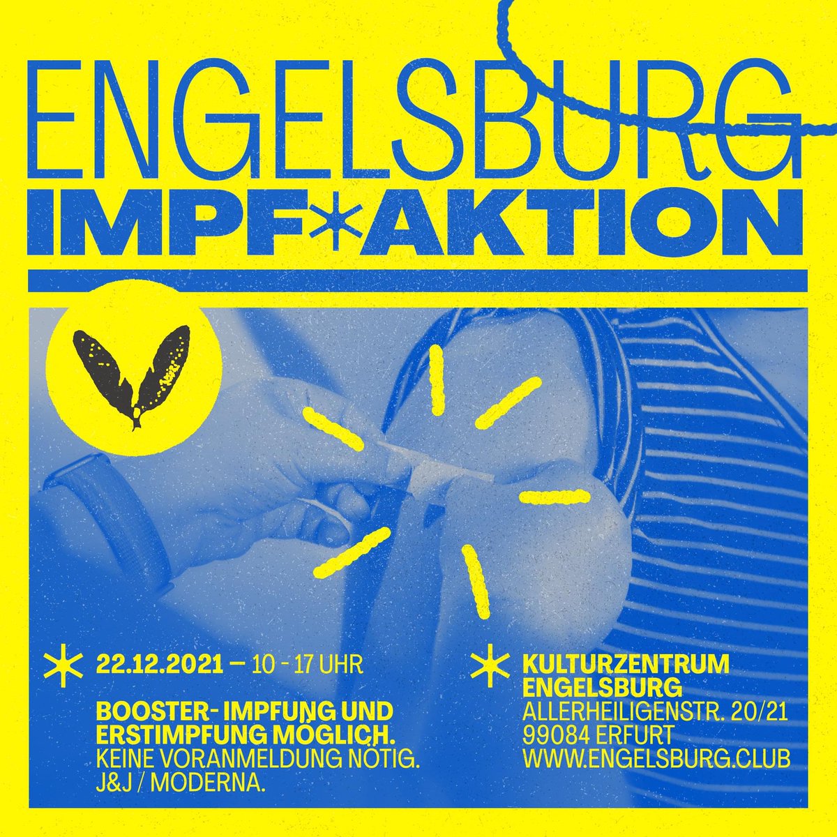 Boombatze's tweet photo. Die #Eburg bietet nächsten Samstag, am 22.12.21 wieder #Impfenohnetermin an. #ImpfenSchützt #AllesInDenArm https://t.co/PGWVJrZHrG