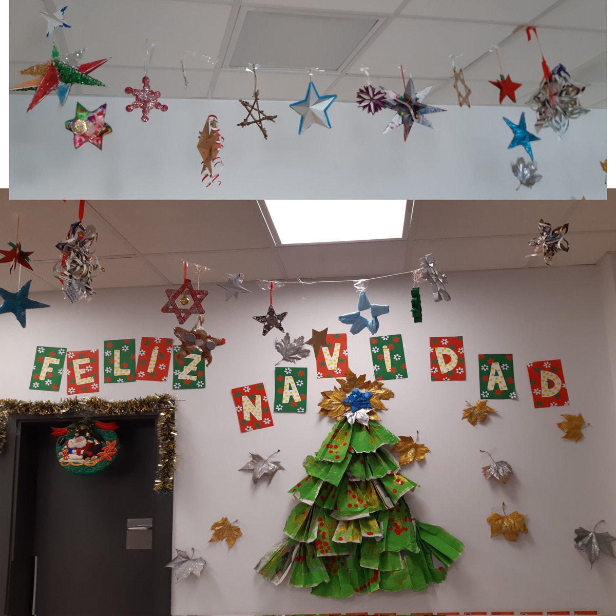 Gracias por esas estrellas hechas con cariño. Con ellas nuestra clase se ilumina de espíritu navideño. Familias os deseamos ¡Feliz Navidad! #clasegatitos <a href="/TeacherSandraHB/">Teacher Sandra</a> <a href="/HBSTORREJON/">Humanitas Torrejón</a>